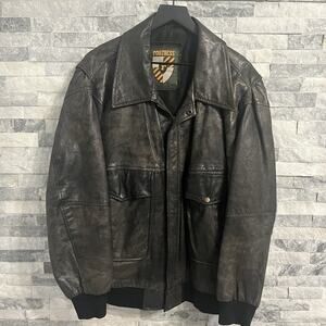 Vintage Men's Fortress B2 Military Size Large Heavy Weight Brown Pocket Jacket